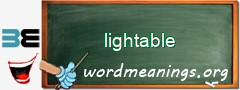 WordMeaning blackboard for lightable
